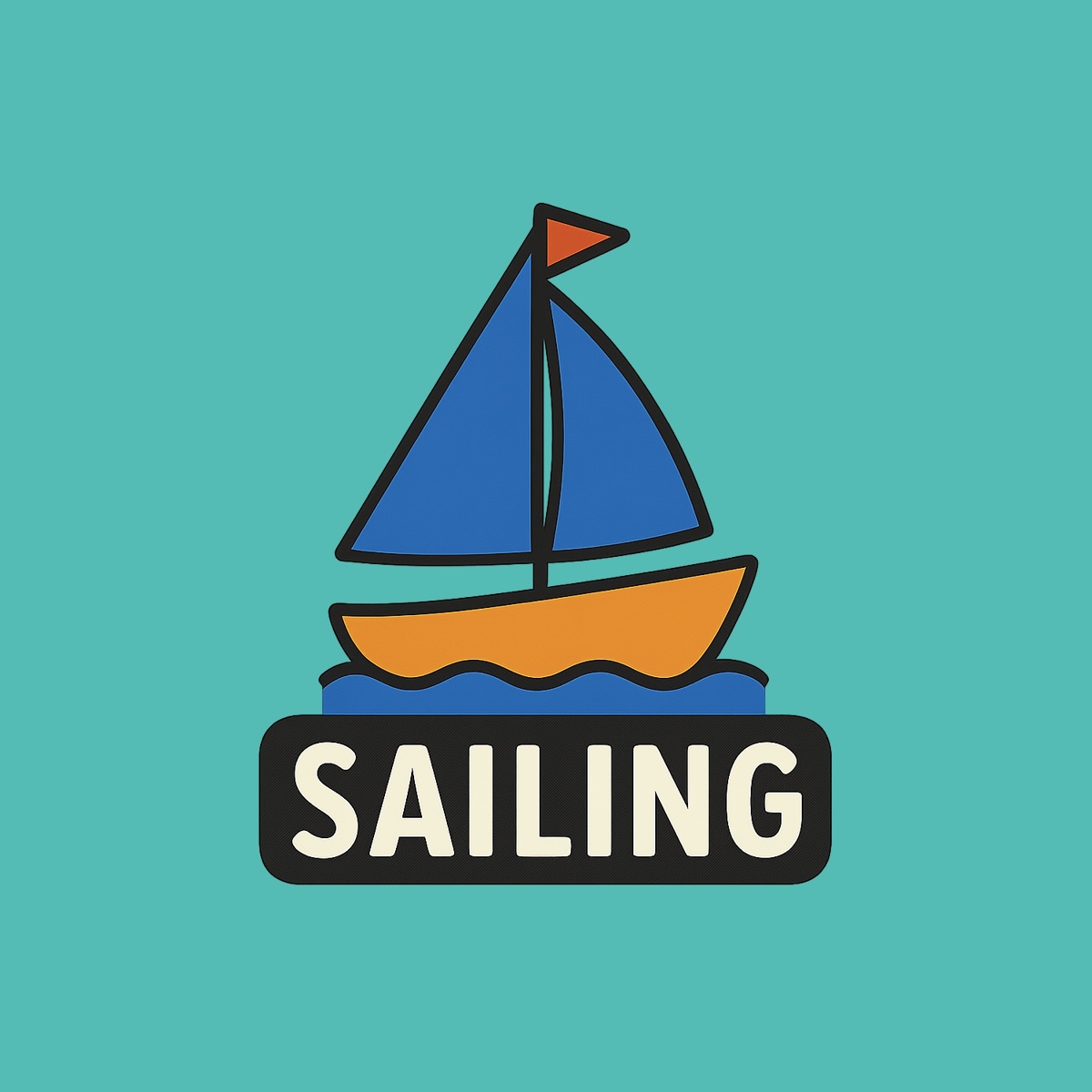 An icon of a small sailing boat.