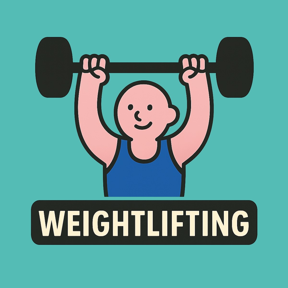 An icon of a person weightlifting.