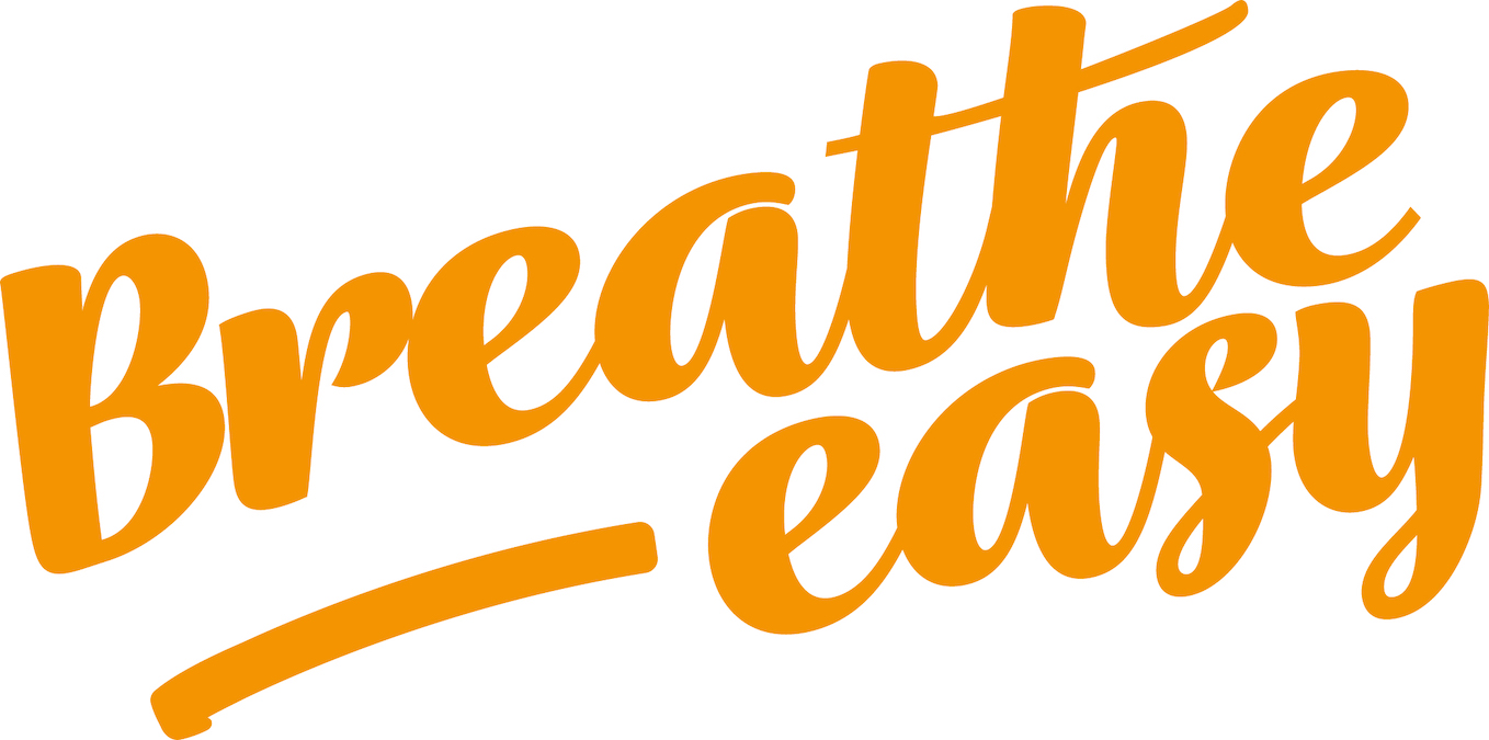 The words 'Breathe Easy' are written in yellow.