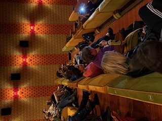 audience at a private screening 