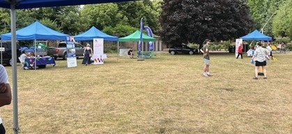 stalls set up at haggertson park 