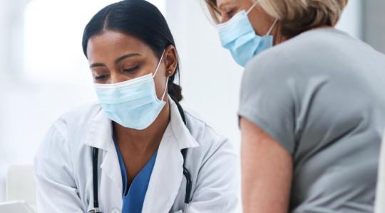 Doctor and patient at an appointment