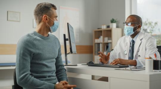 Patient and doctor at an appointment