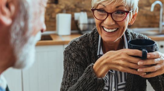 Woman having a coffee