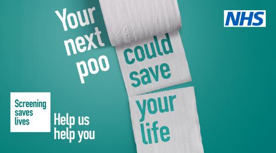 Images shows message saying your next poo could save your life