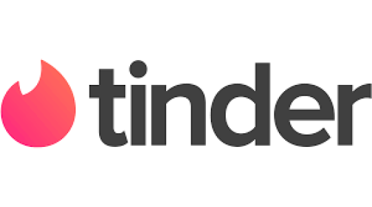 The image is of the Tinder logo