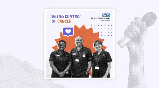 A graphic of three cancer nurses.