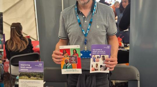 paul thomas with leaflets