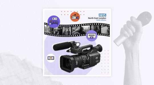 An icon of a camera and camera film.