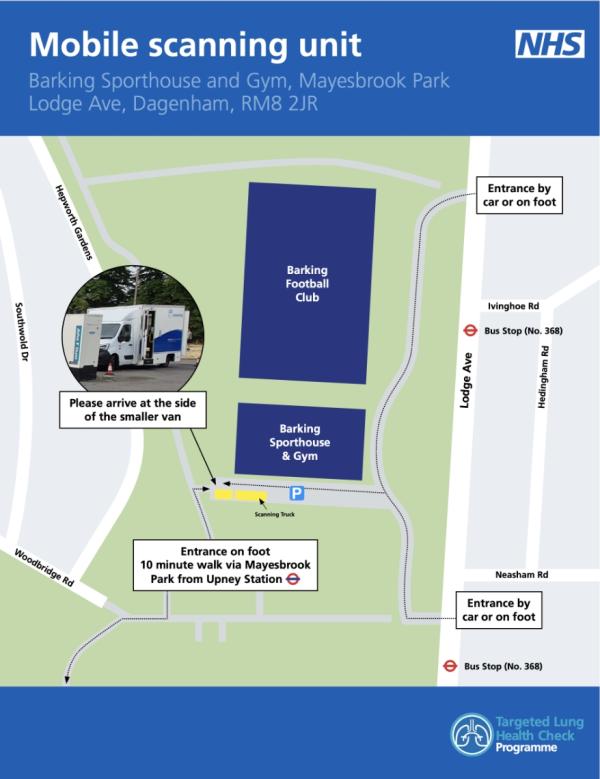 Map for mobile scanning unit