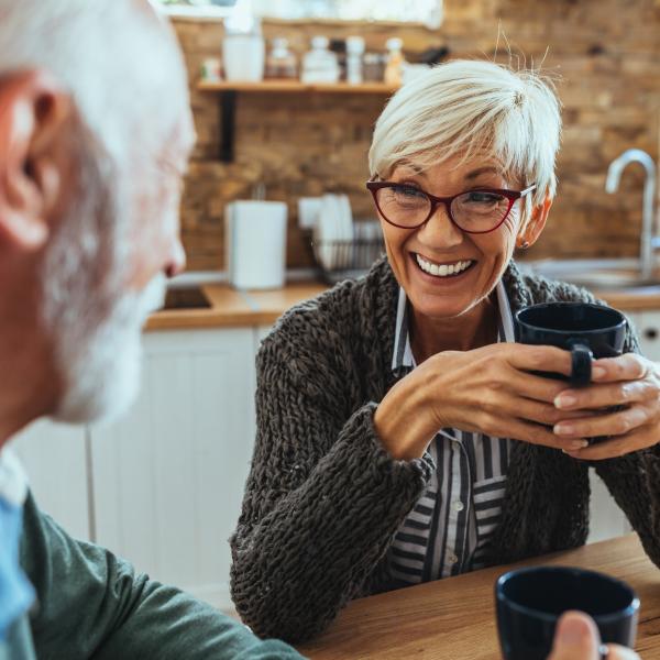 Woman having a coffee