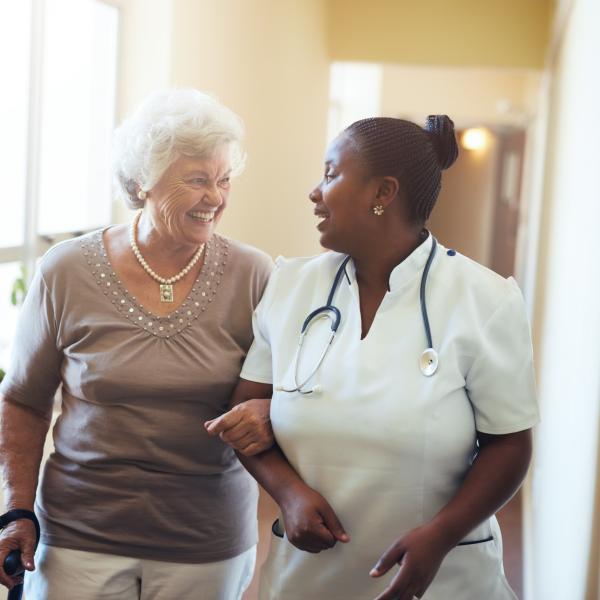 Doctor assisting patient