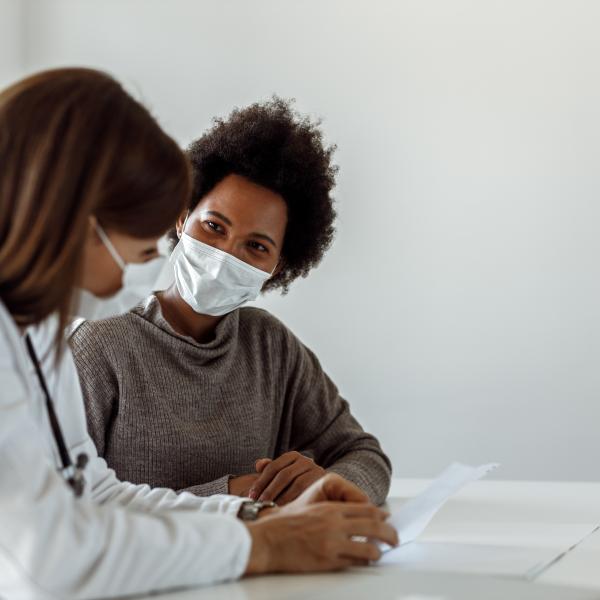 Patient and doctor at an appointment