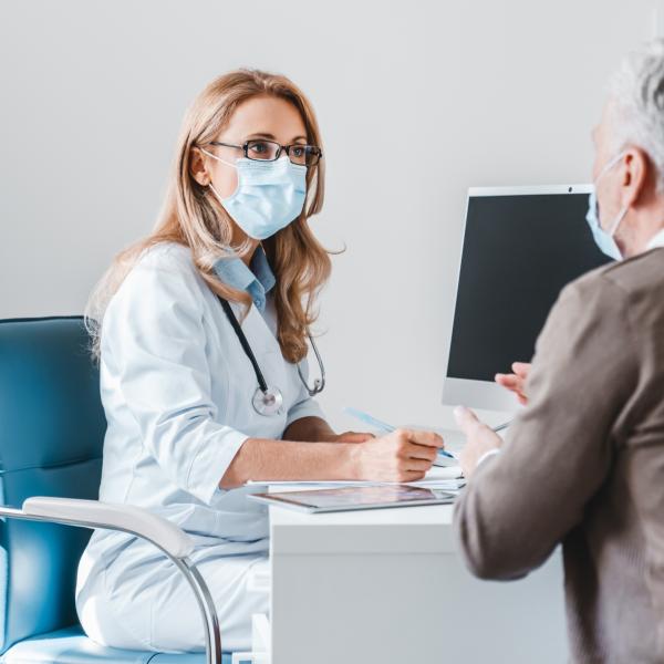 Doctor and patient at an appointment