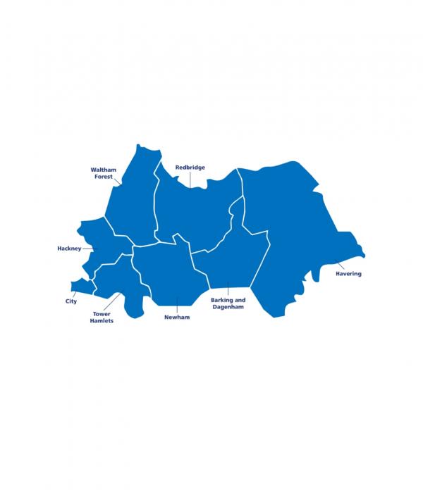 Map of North East London