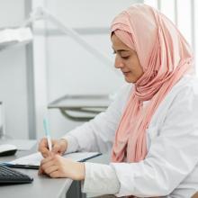 woman writing