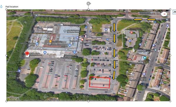 A map of the Asda Superstore on the Isle of Dogs